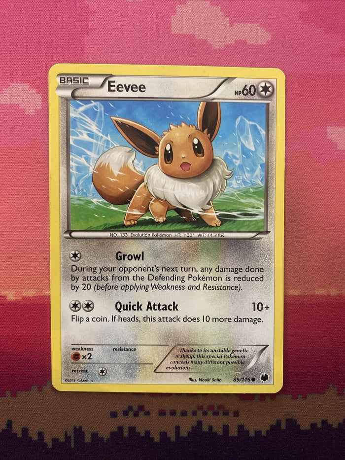 Pokemon Card Eevee Plasma Freeze 89/116 Near Mint
