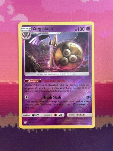 Pokemon Card Aegislash Unified Minds Reverse Holo Rare 95/236 Near Mint