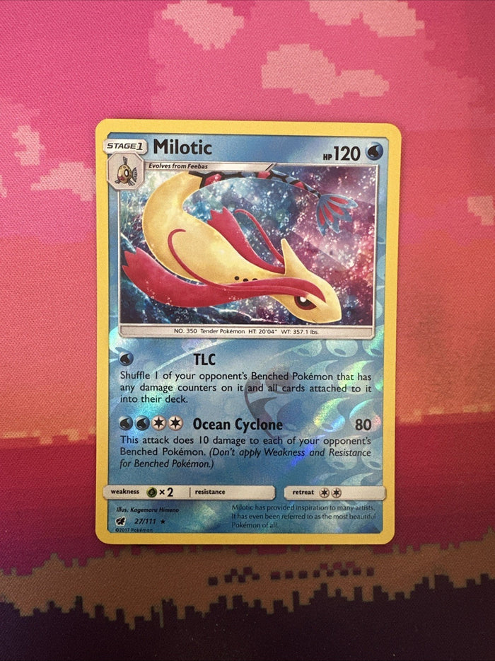 Pokemon Card Milotic Crimson Invasion Reverse Holo Rare 27/111 Near Mint