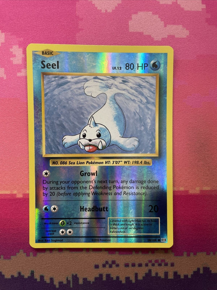 Pokemon Card Seel Evolutions Reverse Holo 28/108 Near Mint