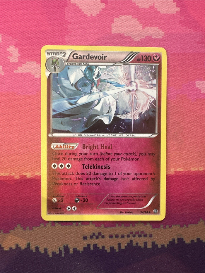 Pokemon Card Gardevoir Ancient Origins Cosmo Holo Rare 54/98 Near Mint