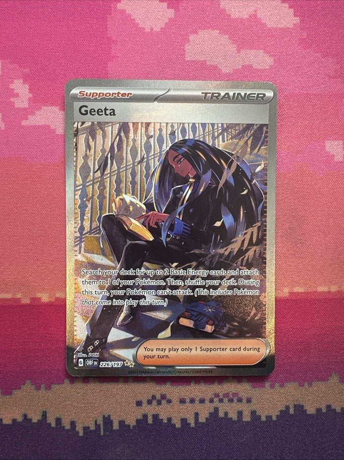 Pokemon Card Geeta 226/197 Special Illustration Rare Obsidian Flames Near Mint
