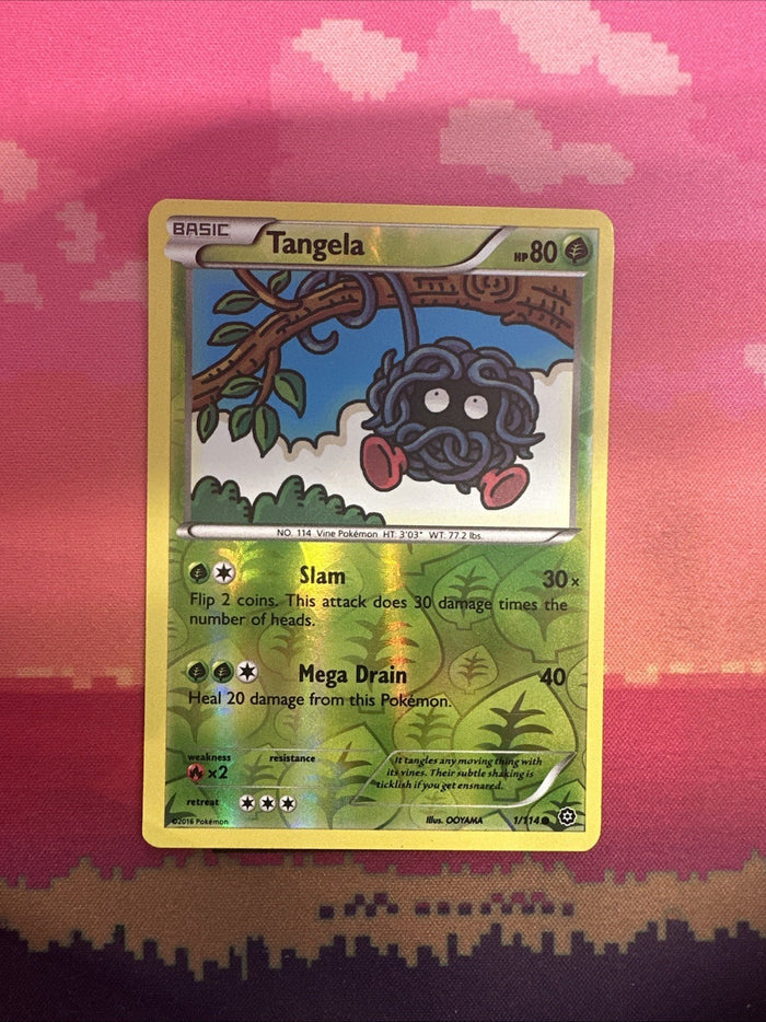 Pokemon Card Tangela Steam Siege Reverse Holo 1/114 Near Mint