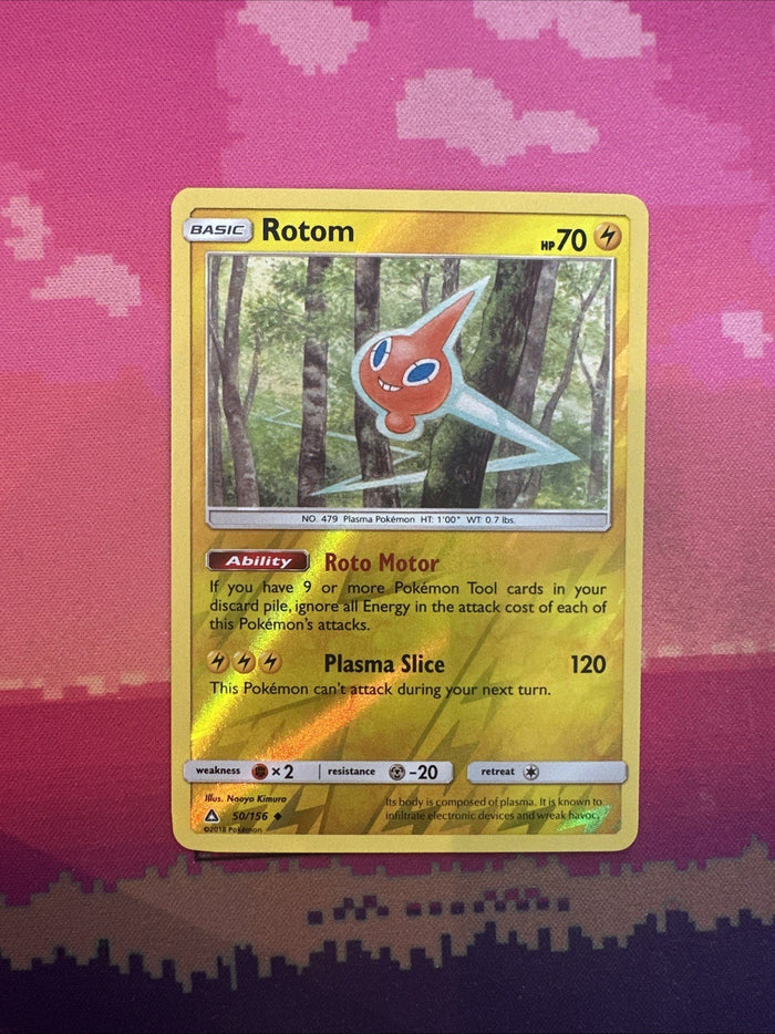 Pokemon Card Rotom Ultra Prism Reverse Holo 50/156 Near Mint