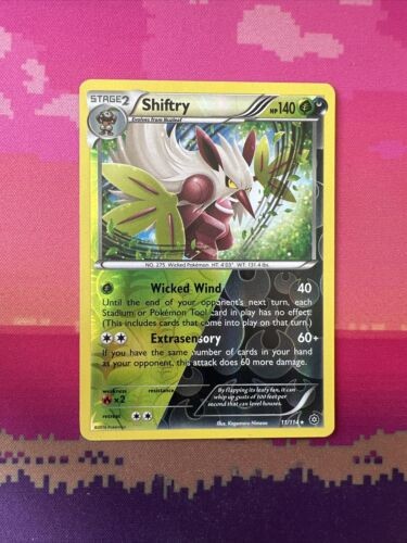 Pokemon Card Shiftry Steam Siege Reverse Holo Rare 11/114 Near Mint