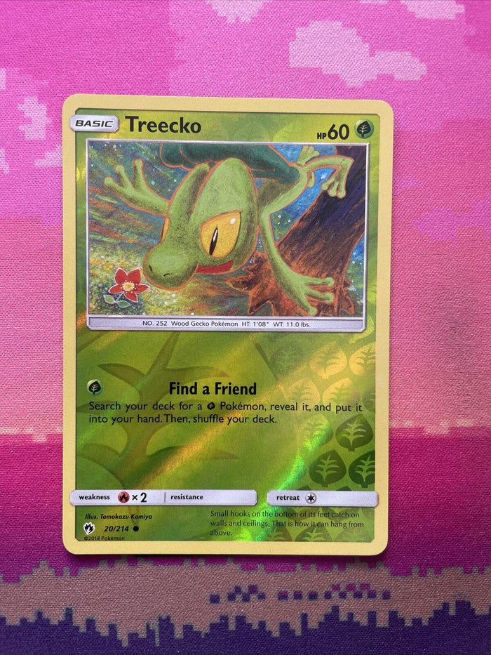 Pokemon Card Treecko Lost Thunder Reverse Holo 20/214 Near Mint