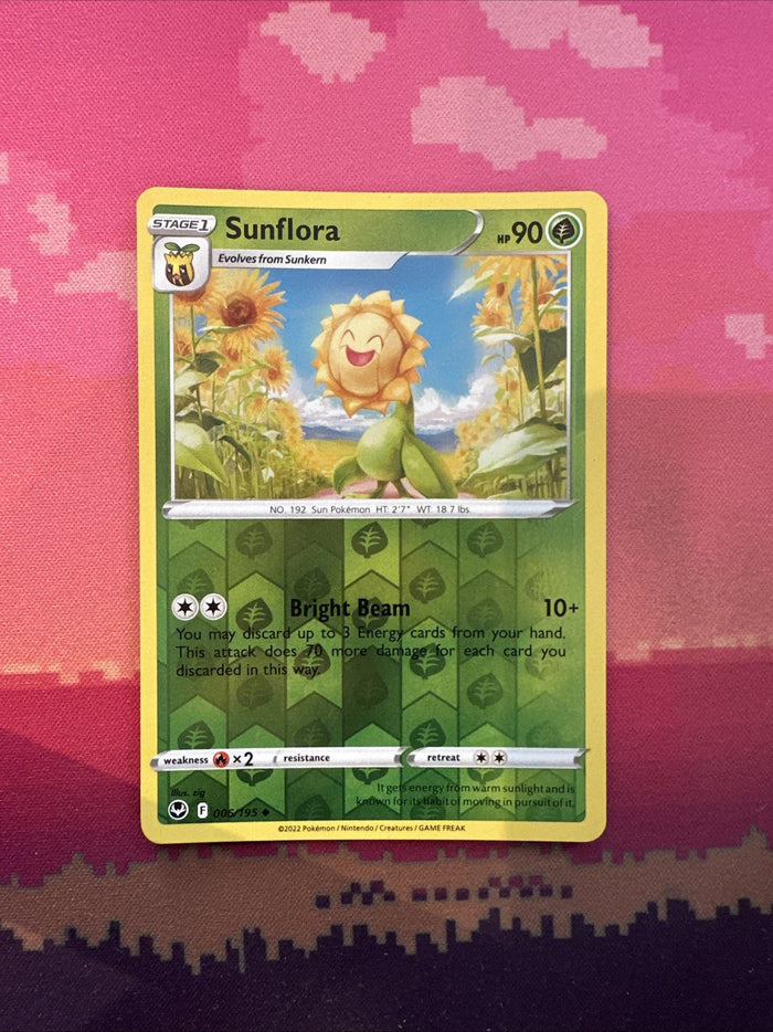 Pokemon Card Sunflora Silver Tempest Reverse Holo 006/195 Near Mint