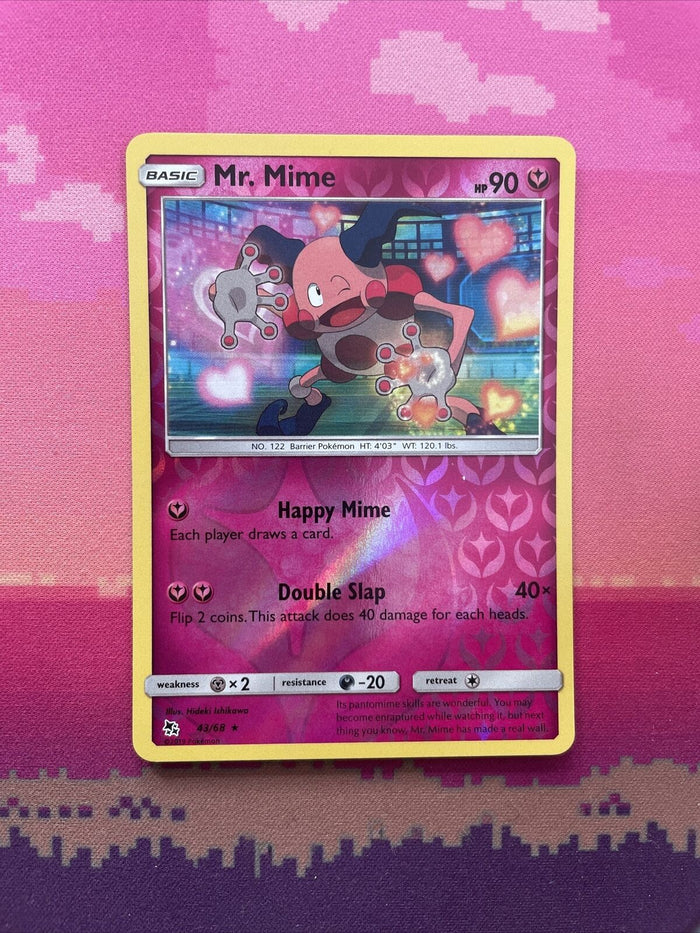 Pokemon Card Mr. Mime Hidden Fates Reverse Holo Rare 43/68 Near Mint