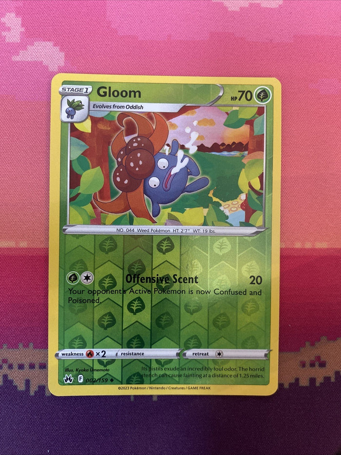 Pokemon Card Gloom Crown Zenith Reverse Holo 002/159 Near Mint