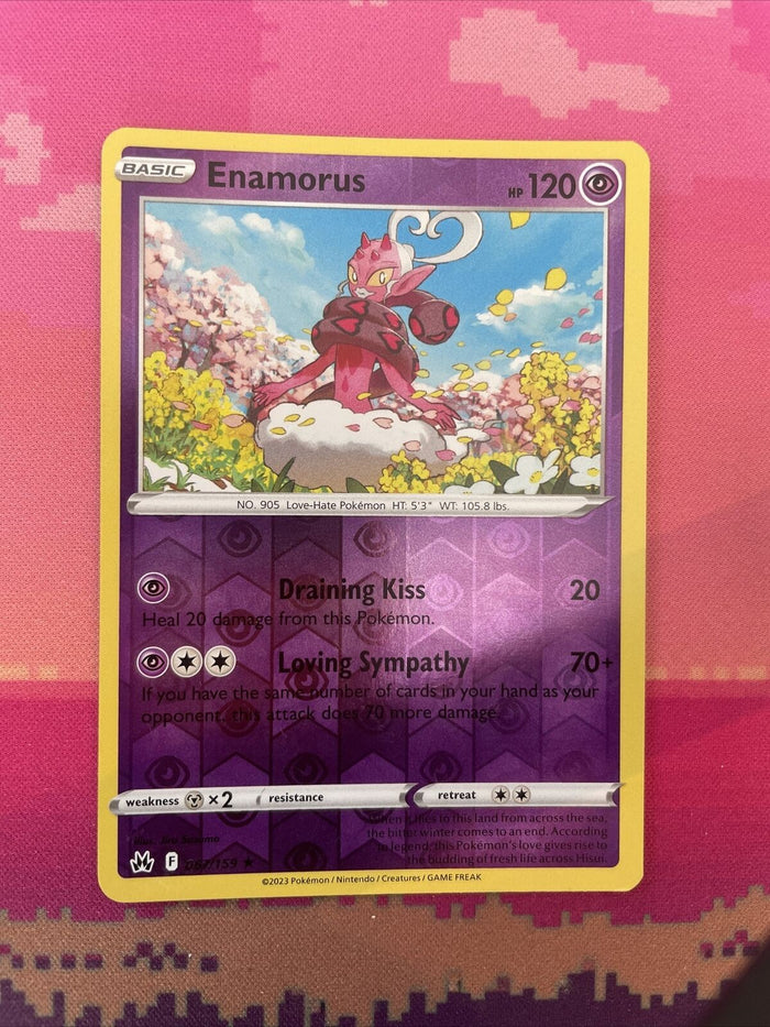Pokemon Card Enamorus Crown Zenith Reverse Holo Rare 067/159 Near Mint