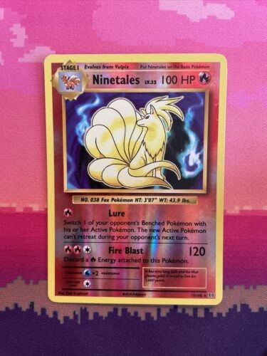 Pokemon Card Ninetales Evolutions Reverse Holo Rare 15/108 Near Mint