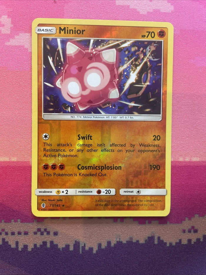 Pokemon Card Minior Guardians Rising Reverse Holo Rare 77/145 Near Mint