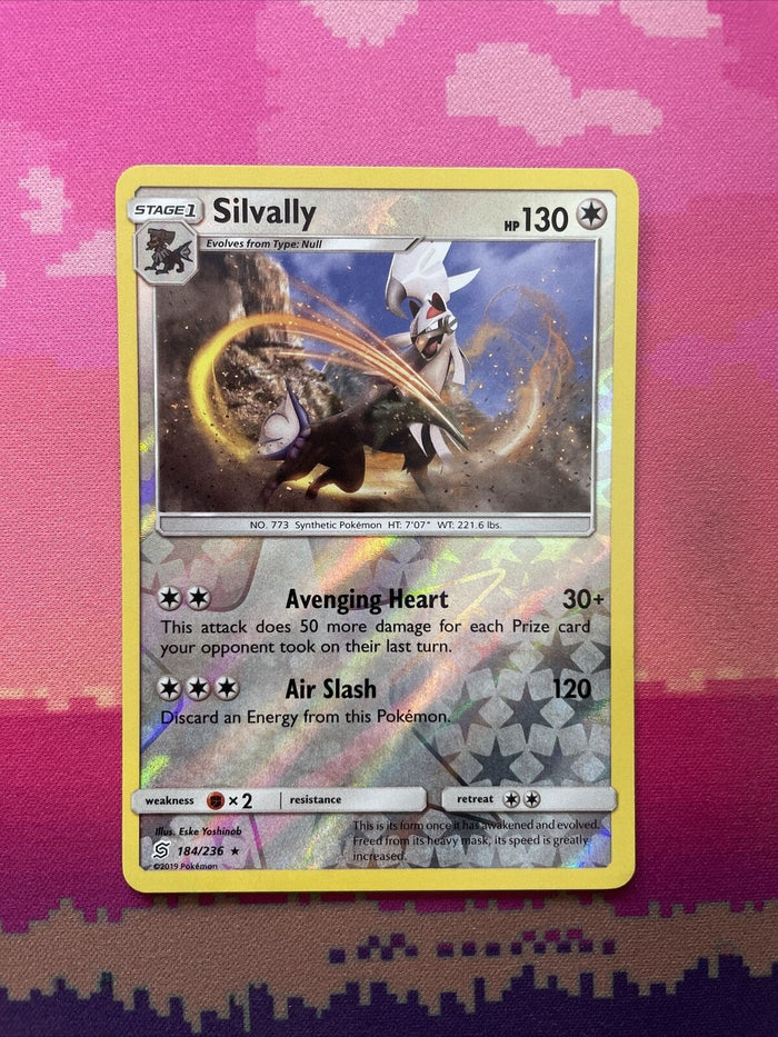 Pokemon Card Silvally Unified Minds Reverse Holo Rare 184/236 Near Mint