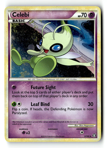 Pokemon Card Celebi Holo LP Triumphant 3/102