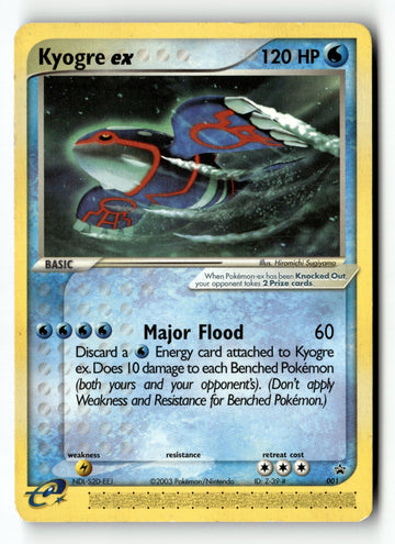 Pokemon Card Kyogre ex - (Nintendo Power Magazine) LP Nintendo Promos 001