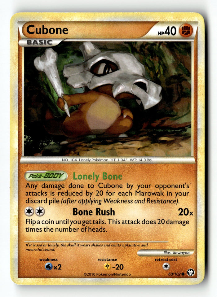 Pokemon Card Cubone LP Triumphant 60/102