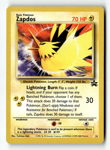 Pokemon Card Zapdos LP WoTC Promo 23/53