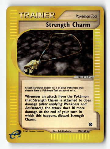 Pokemon Card Strength Charm LP Reverse Holo Expedition 150/165