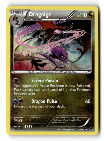 Pokemon Card Dragalge Holo LP XY - BREAKpoint 86/122