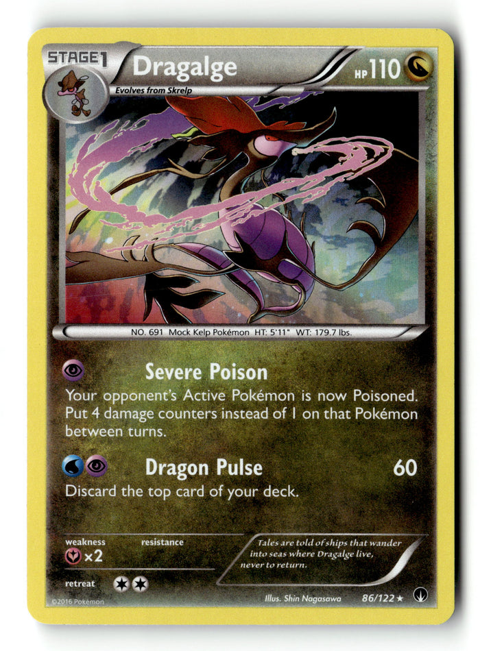 Pokemon Card Dragalge Holo LP XY - BREAKpoint 86/122