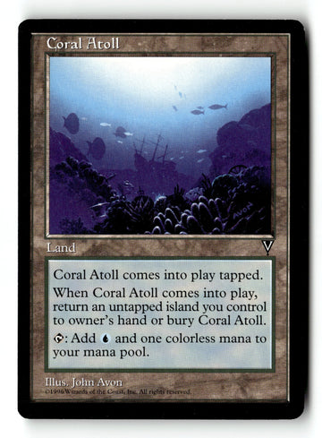 MTG Coral Atoll Visions LP Magic The Gathering