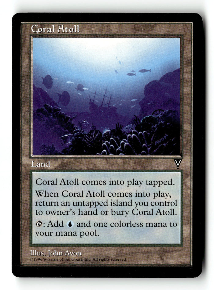 MTG Coral Atoll Visions LP Magic The Gathering