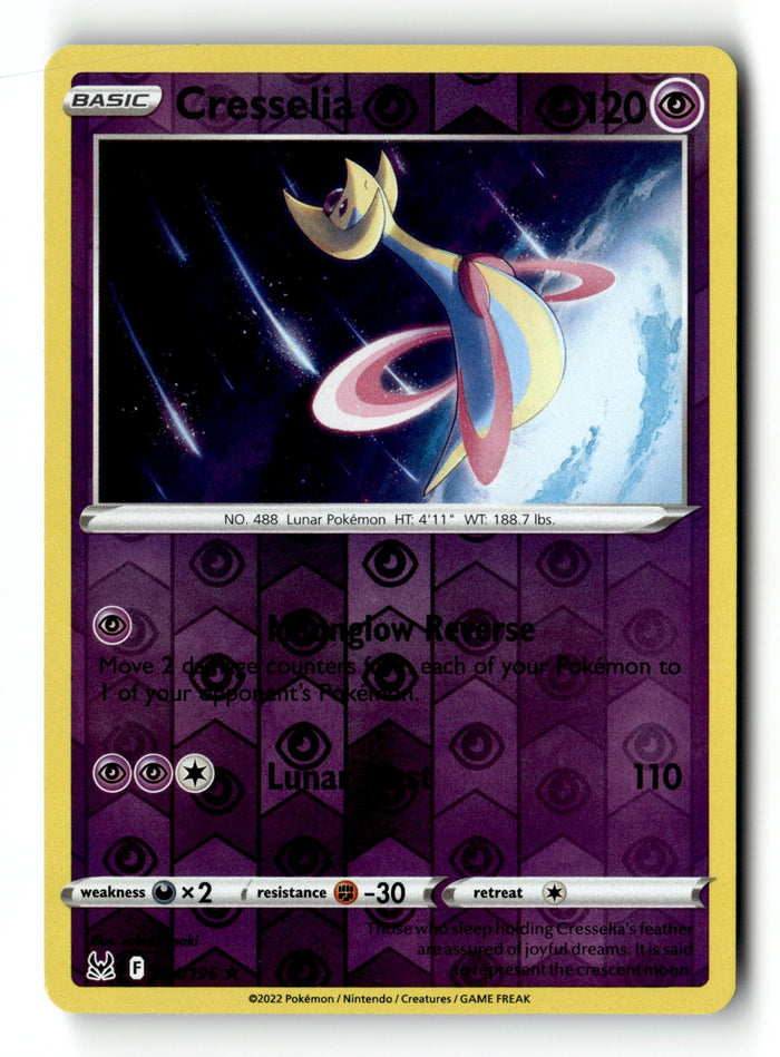 Pokemon Card Cresselia Reverse Holo LP SWSH11: Lost Origin 074/196