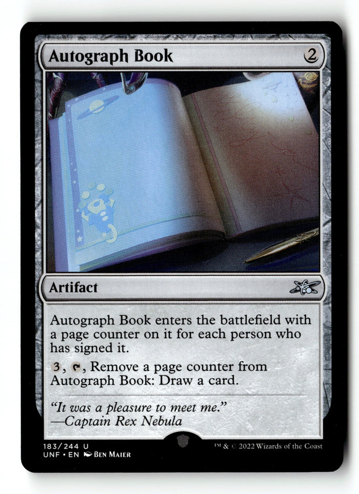 MTG Autograph Book Unfinity LP Magic The Gathering