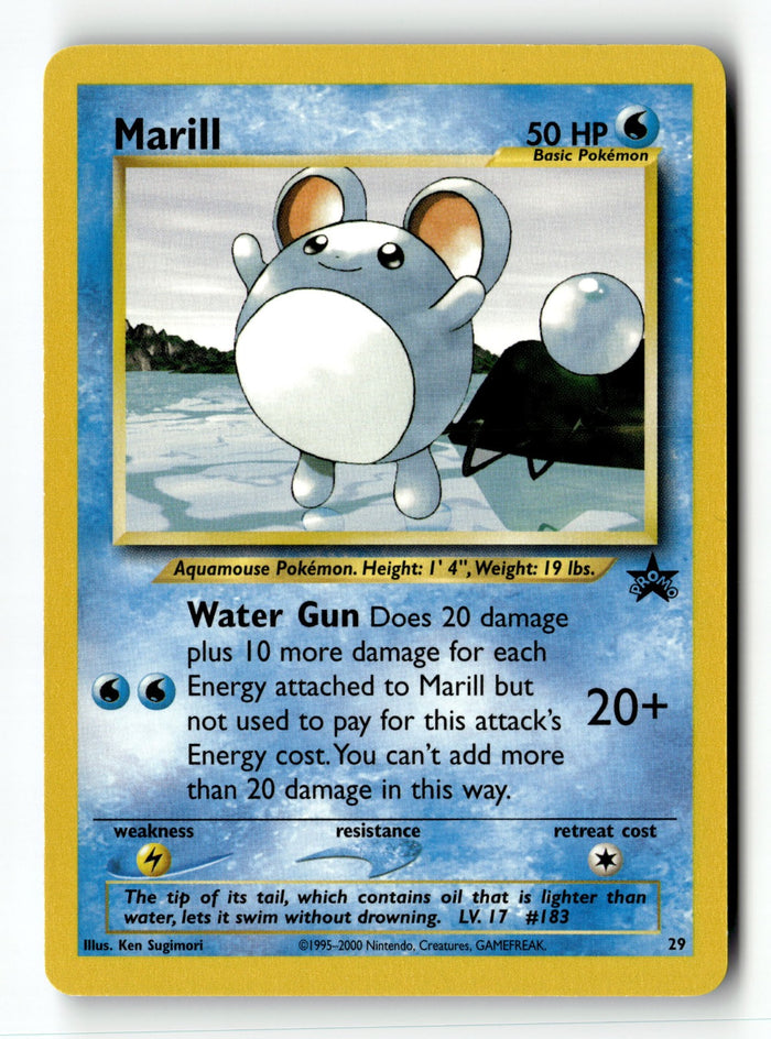 Pokemon Card Marill LP WoTC Promo 29