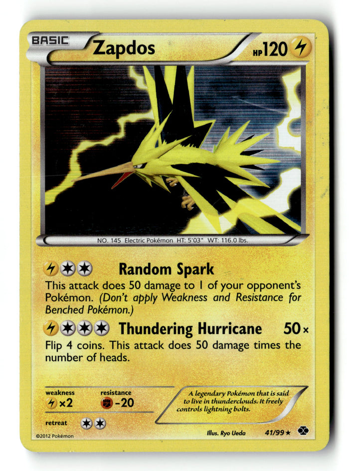 Pokemon Card Zapdos - 41/99 (Next Destinies) Holo LP Blister Exclusives 041/099