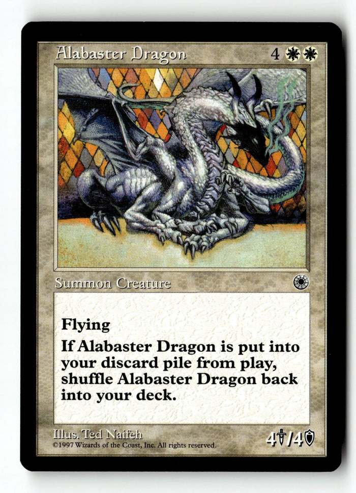 MTG Alabaster Dragon Portal LP Magic The Gathering