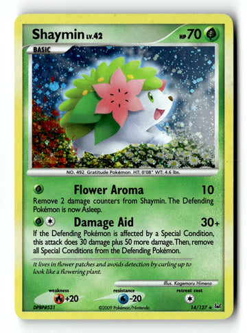 Pokemon Card Shaymin (14) LP Platinum 14/127 Holo