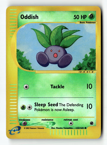Pokemon Card Oddish Reverse Holo LP Expedition 122/165