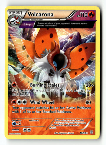 Pokemon Card Volcarona (18) LP XY - Ancient Origins 18/98