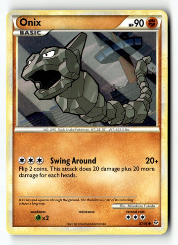 Pokemon Card Onix (57) LP Unleashed 57/95