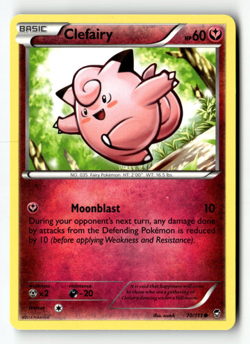 Pokemon Card Clefairy (70) LP XY - Furious Fists 70/111