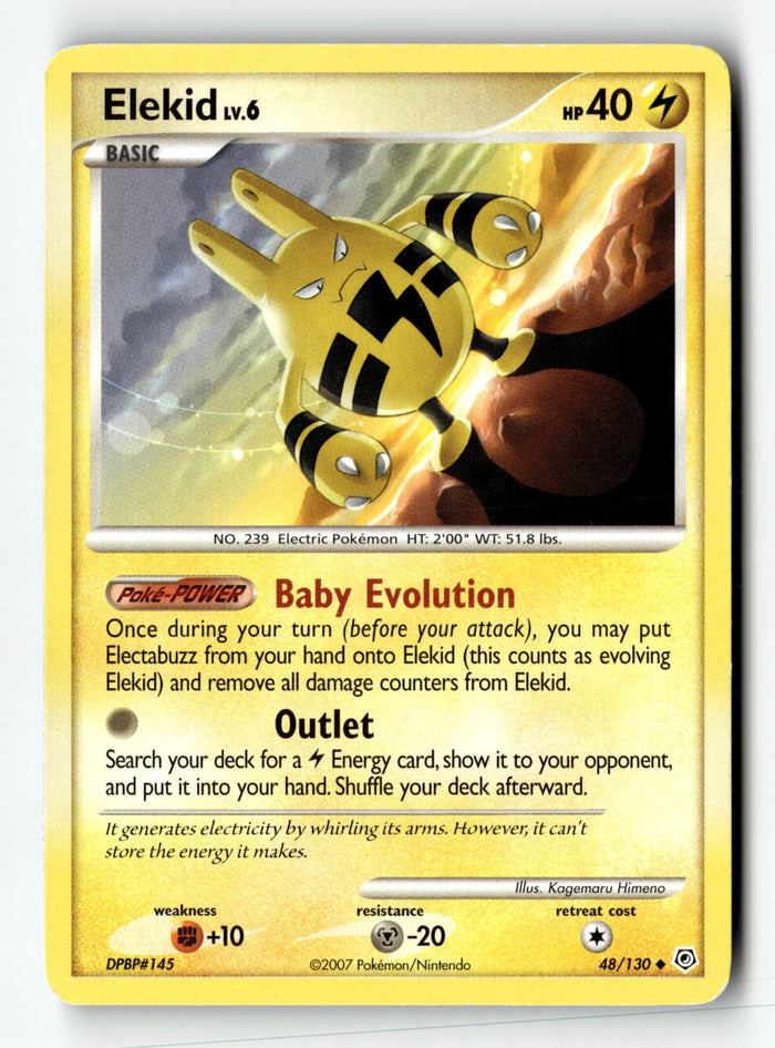 Pokemon Card Elekid LP Diamond and Pearl 48/130