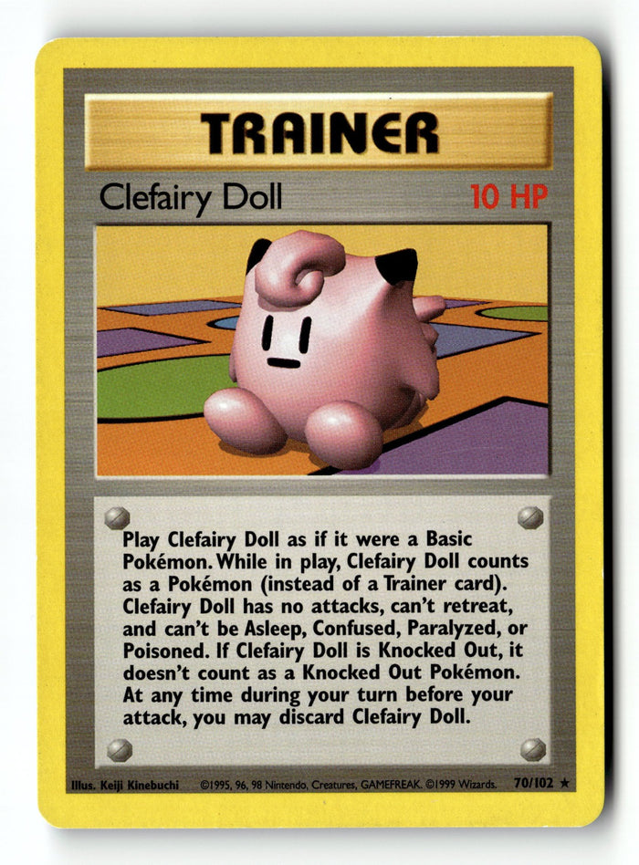 Pokemon Card Clefairy Doll LP Base Set 070/102