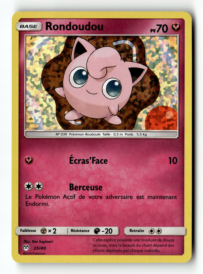 Pokemon Card Jigglypuff McDonald's 2019 Rondoudou Holo LP 35/40