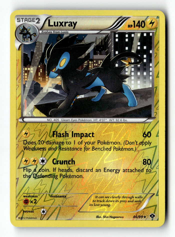 Pokemon Card Luxray Reverse Holo LP Next Destinies 46/99