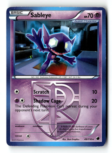 Pokemon Card Sableye (Team Plasma) LP Plasma Freeze 49/116