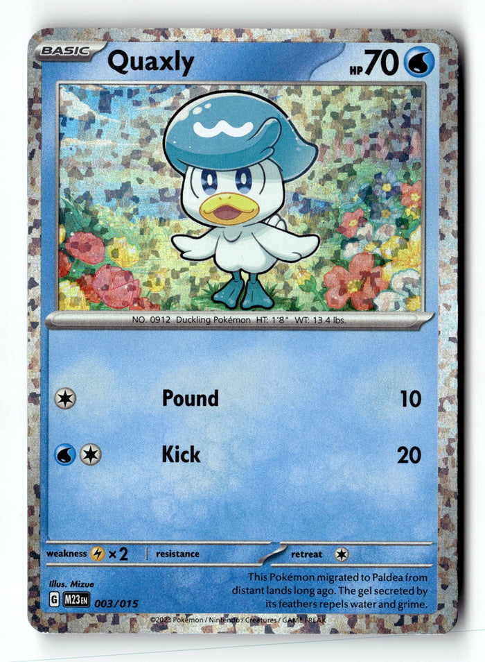 Pokemon Card Quaxly Holo LP McDonald's Promos 2023 003/015