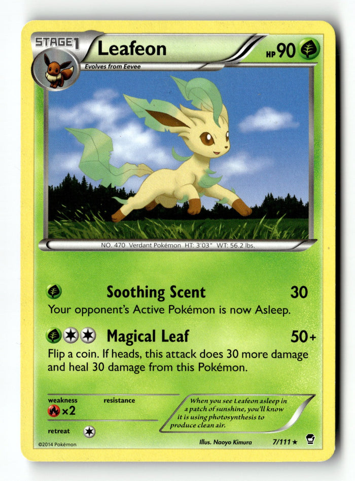 Pokemon Card Leafeon LP XY - Furious Fists 7/111