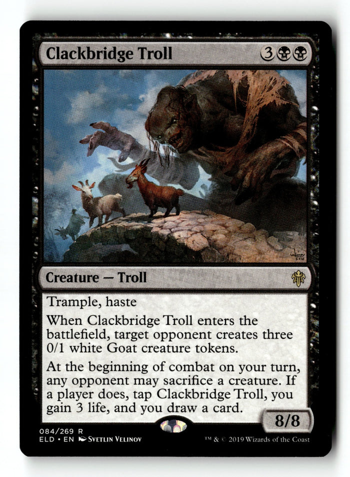MTG Clackbridge Troll Throne of Eldraine LP Magic The Gathering