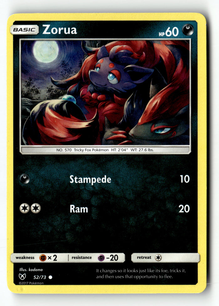 Pokemon Card Zorua LP Shining Legends 52/73