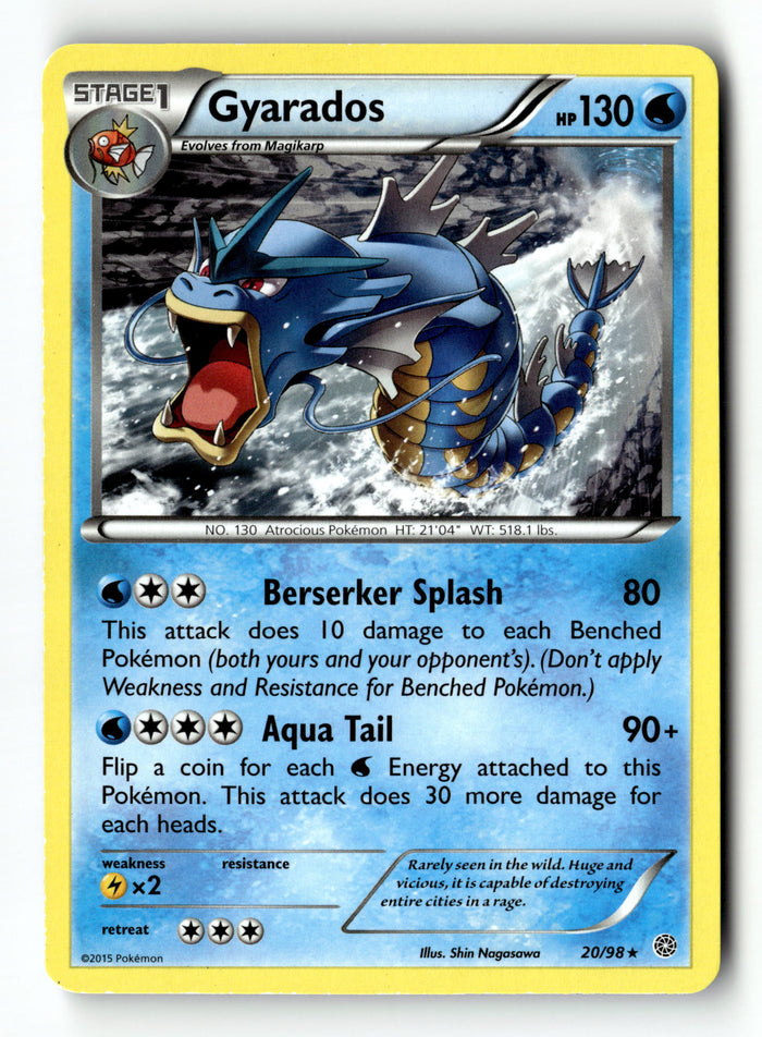 Pokemon Card Gyarados Holo LP Ancient Origins 20/98