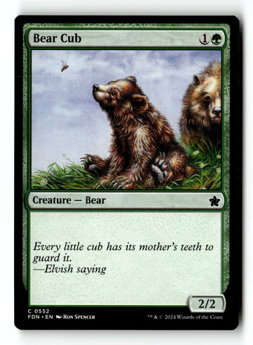 MTG Bear Cub Foundations LP Magic The Gathering