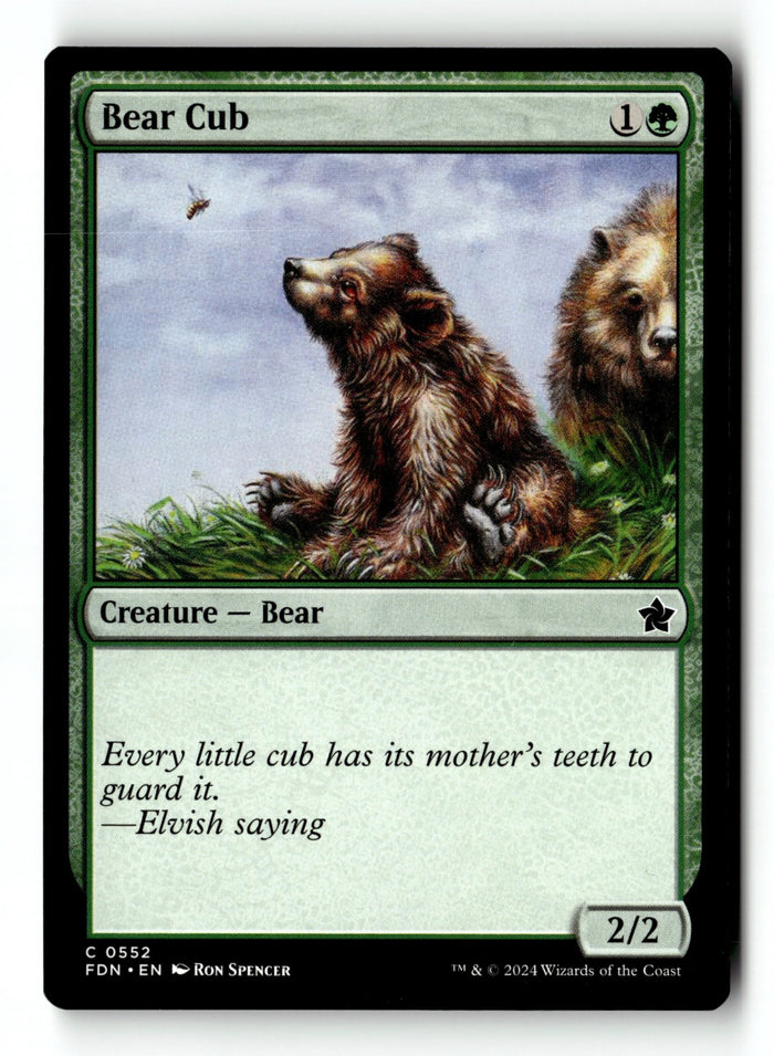 MTG Bear Cub Foundations LP Magic The Gathering