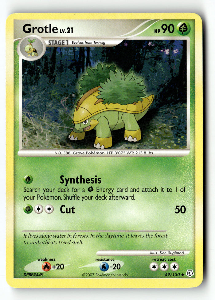 Pokemon Card Grotle LP Diamond & Pearl 49/130