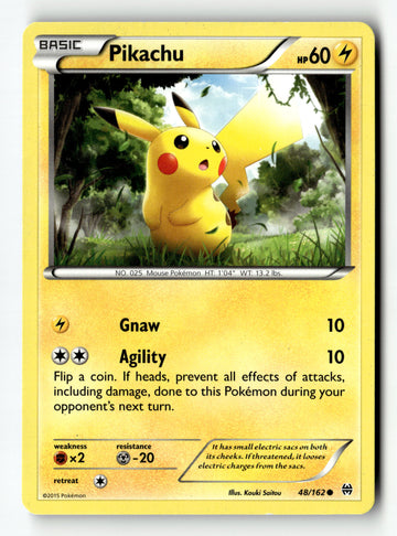 Pokemon Card Pikachu LP XY - BREAKthrough 48/162